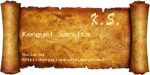 Kengyel Sarolta névjegykártya